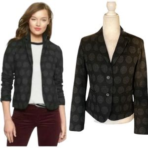 The Gap Academy Black & Grey Dot Wool Blend Blazer - 6